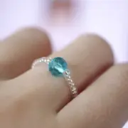 4 Colors Crystal Beads Elastic Ring Handmade Craft Japanese Seed Beads AU Studio