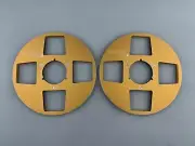 1 Pair Standard 10.5" REVOX 1/4" Orange Empty Tape Reels For R2R Tape Recorders