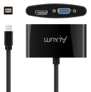 Alxum Mini DisplayPort to VGA or HDMI Converter Adapter Supports Thunderbolt NEW