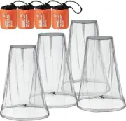 4 Pack Mosquito Net Mesh Face Neck Fly Netting Hood from Bugs Gnats No See Ne...