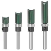 Straight Router Bit with Bearing, 4PCS Flush Trim Template Router Bit 1/4-Inch