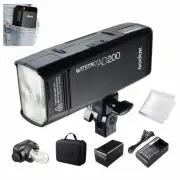 AD200 200Ws 2.4G TTL Flash Strobe 1/8000 HSS Cordless Monolight with 2900mAh ...