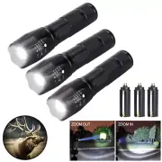 90000LM Tactical LED Flashlight Super Bright Zoom Powerful Floodlight Lamp Torch