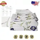 California King Floral Flannel Sheet Set - Extra Deep Pocket, Cozy and Stylish