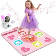Rechargeable Dance Mat Toys For Girls, Light Up Dance Pad With Wireless 5 Game
