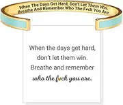 [choice of all] Dont Let the Hard Days Win Bracelet Self Reminder Inspirational Bracelet Don't Let The Hard Days Win Bangle Best Friend Gift -Unique Gifts for Teen Girls