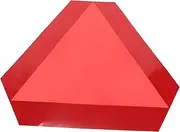 PLAFOPE Car Rear Triangle Sign Slow Moving Vehicle Reflective Safety Sign Universal Fit Self-Adhesive Aluminum