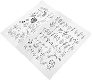 DOITOOL 2 Sheets Water Soluble Stabilizer Stick and Stitch Transfers for Accurate Hand Sewing Pre Printed Patterns Quick Dissolving for DIY Embroidery Projects