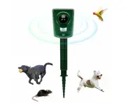 Ultrasonic Garden Deterrent Repeller Battery Powered Outdoor Animal Scarer Pest Fox Dog Bird Cat