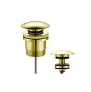 Universal Pop Up Waste Chrome/Brushed Nickel/Brushed Gold/Gun Metal/Matt Black/Matt White