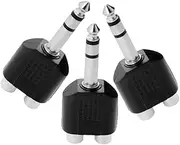 Kisangel 3pcs RCA to Audio Splitter Adapter Dual RCA to for Amplifiers Mixers Speakers Easy Plug Play Installation