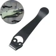 (NO KNIFE) Titanium Deep Carry Knife Pocket Clip Spyderco Paramilitary 2 more +