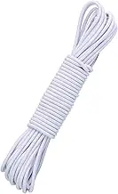 DHAIQC 5/32 Inch White Bungee Cord, 40 Feet Heavy Duty Elastic Shock Cord Nylon Stretch String Bungee Rope for Luggage, Camping, Kayak, Tie Downs (White, 5/32 inch x 40 ft)