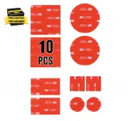 10-Pack of 5 Sizes and Shapes Heavy-Duty Double-Sided Tape | 3M VHB | Includes 1