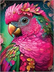 KI Puzzles 550 Piece Puzzle for Adults Queen's Aviary- Petra RomantzArt Bird Jigsaw 24X18 Multicolor