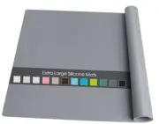 Extra Large Silicone Table Mat, Genuine Food 23.6"L x 15.7"W 01-dark Gray-1pcs