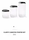 Tupperware Clarity Canister Set X3 Brand New Starter Set