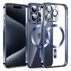 Apple iPhone 15 Plus Pro Max Clear Case Plating Mag Safe Cover