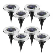 8x Solar Powered LED Buried Inground Recessed Light Garden Outdoor Deck Path