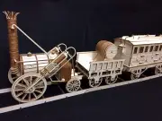 Huge Laser Cut Wooden Stephensons Rocket Train 3D Model/Puzzle Kit