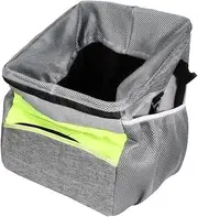 Pet Carrier Oxford Bike Basket Mesh Holes Liner Front Handle Dog Bike Carriers Grey Comfortable Travel Bag
