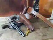 44/45 Cal Holster Gun Belt Drop Loop DD LEATHER Western RIG SASS Fast shipping