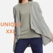 Uniqlo Rib Drape Cardigan XXL Gray Used