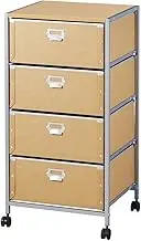 Nakabayashi FBS-454-NA Wide Type Stocker, 4 Tiers, Natural