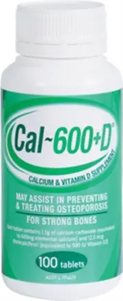 Cal-600+D Tab X 100 (Generic for CALTRATE WITH VITAMIN D)
