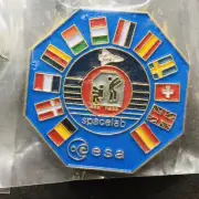 NASA esa Spacelab Astronaut Octagon Countries Colorful Enamel Lapel Tack Pin
