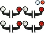 Set Of 8 Led Mini Side Marker Rear Outline Elbow Lights For Trailer Truck Lorry