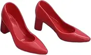 Folpus 1/6 Scale BJD Doll Shoes ,High Heels Model ,Stylish, Pretend Play Toy Miniature High Heeled Shoes for 12 inch Action Figure , Red