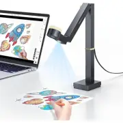 12MP USB Document Camera for Teacher, 4K Webcam with Microphone and LED Light