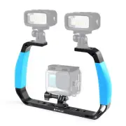 Underwater Action Camera Diving Rig Dual Silicone Handles Aluminium Alloy Mount