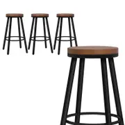 ALFORDSON Set of 4 Bar Stools Retro Kitchen Vintage Chair Industrial Rocio Black