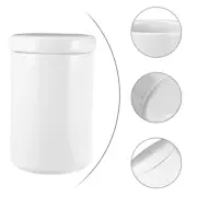 White Ceramic Canister with Lids Canisters Storage Jar Label Tank