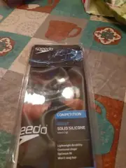 Speedo Adult Solid Silicone Swimming Swim Cap Black One Size Stretch Fit New