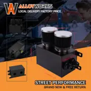 ALUMINUM OIL CATCH CAN RESERVOIR TANK WITH BREATHER FILTER BAFFLED PF01
