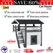 i.Pet Rabbit Hutch Cat House Shelter Condo Outdoor Small Pet Dog Wooden Kennel