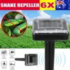 6 Snake Repeller Weatherproof/Sonic Pulse Solar Powered Pest Repellent Garden OZ