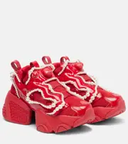 [Noir Kei Ninomiya] Noir Kei Ninomiya x Reebok embellished platform sneakers AU 10 red