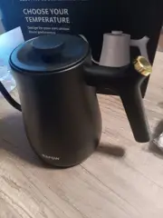 1200W Intelligent Constant Temperature Electric Gooseneck Kettle Black,j