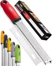 Lemon Zester & Cheese Grater - Premium Citrus Zester, Kitchen Grater for Parm...