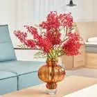 Real Touch Artificial Nandina Berry Branches Fake Plants Outdoor Decor
