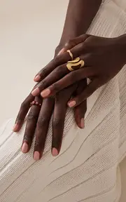 [Fernando Jorge] The Fluid Diamonds 18K Yellow Gold and Diamond Ring