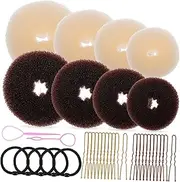 VICASKY 1 Set Hair Bun Maker Donut Bun Tools with Shaped Pins Hair Ties Versatile Accessories for Easy Elegant Hairstyles for Women for Beginners