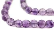 Faceted Round Amethyst Beads 9mm Purple Gemstone 16 Inch Strand
