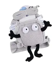 Dog Backpack with Harness, Small Dog Backpack Harness, Adjustable Puppy Harness Backpack, Adjustable Backpack with Harness for Travel, Hiking and Walking for Small and Medium Height