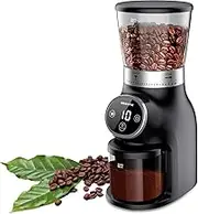 Coffee Grinder with Precision Timer, Adjustable Burr Coffee Grinder Electric with 31 Precise Settings, Touchscreen Burr Mill for Home