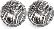 Compatible With GMC For Sierra 1500 2007 2008 2009 2010 2011 2012 2013 2Pcs Car Front Bumper Fog Lamp Light OEM: GM2592161 GM2593161 Car fog light components(2Pcs White)